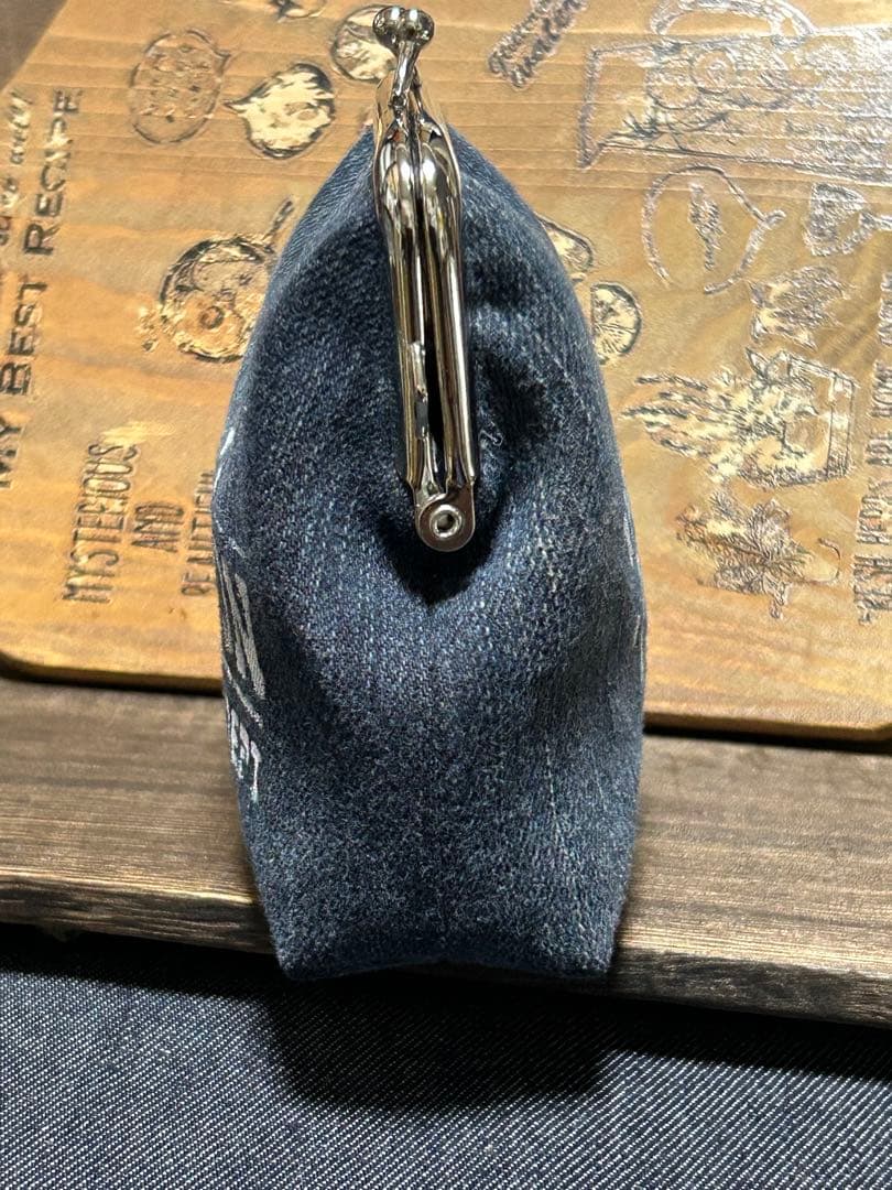 リメイクデニムステンシルがま口ちゃん　No.803