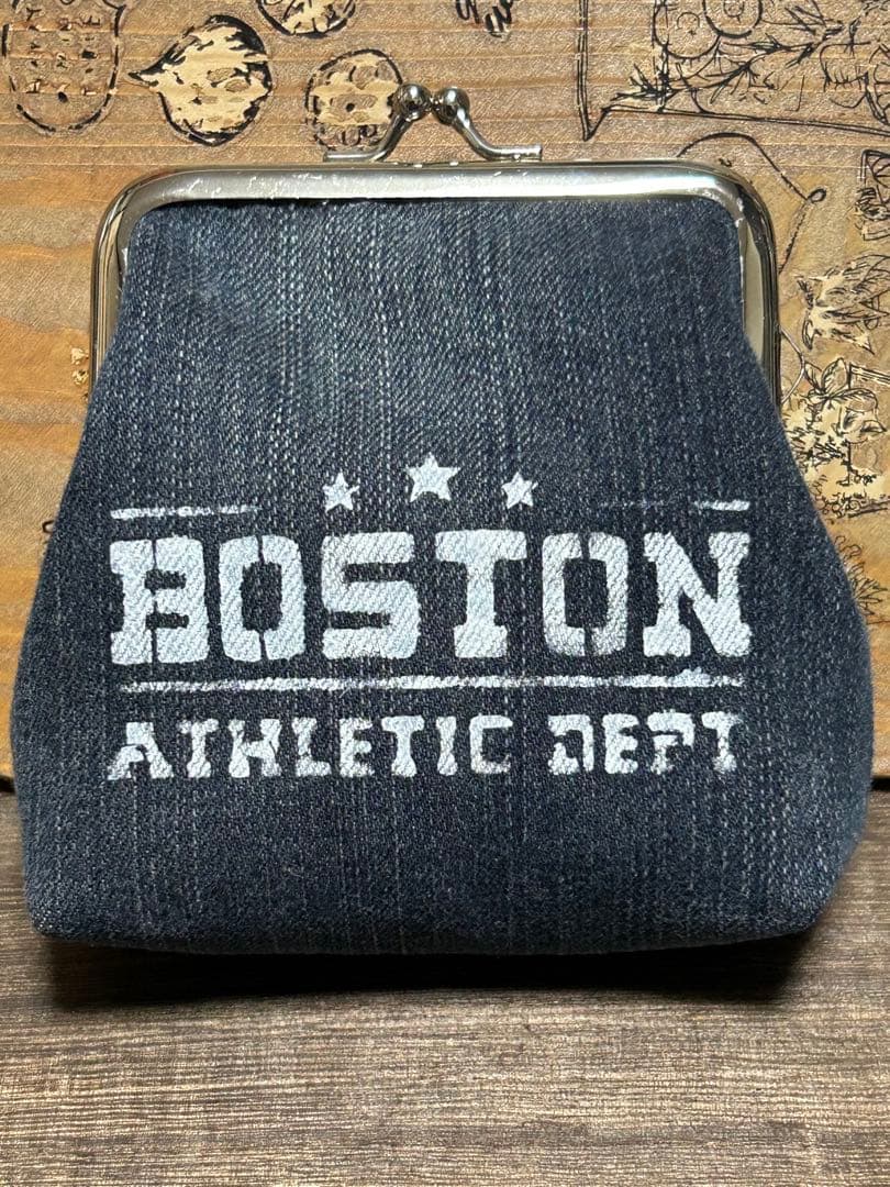 リメイクデニムステンシルがま口ちゃん　No.803