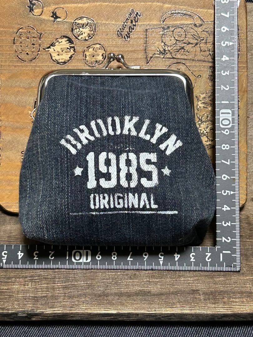 リメイクデニムステンシルがま口ちゃん　No.803