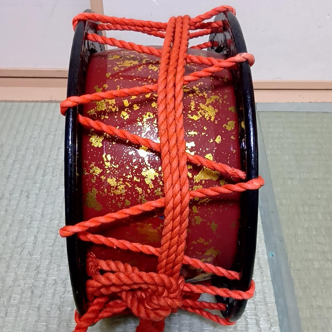【月末特価】締太鼓　セット　和太鼓　和楽器　民謡　お祭り　舞台　台座・ケース付属