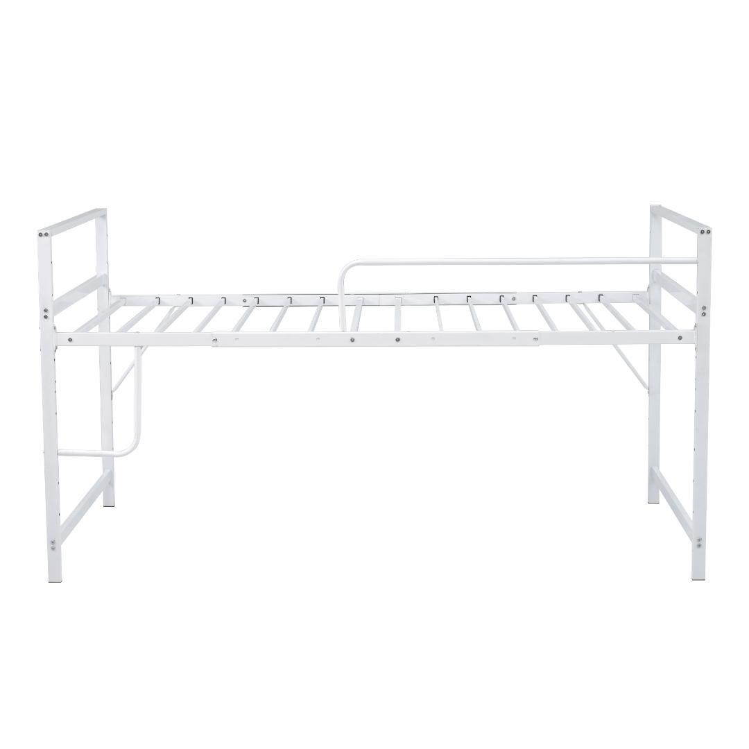 【ホワイト】ロフトベッド パイプベッド シングル ロータイプ 高さ110cm