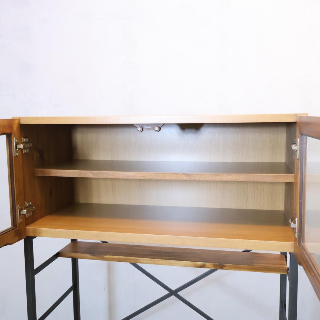 unico ウニコ スウェラ キッチンボード カップボード 食器棚 アカシア材