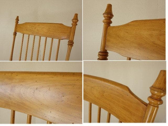 木製　ロッキングチェアー　白木色　再塗装済　ＵＳＥＤ