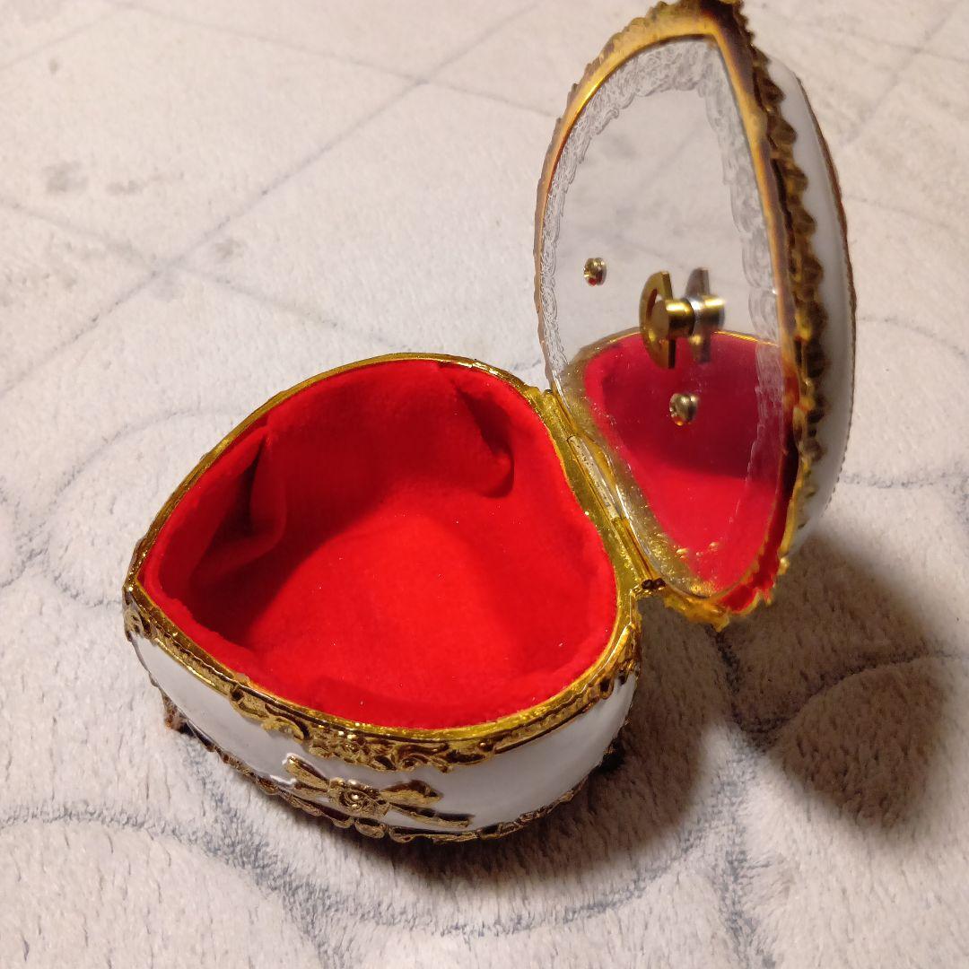 オルゴール　ハート型小物入れ