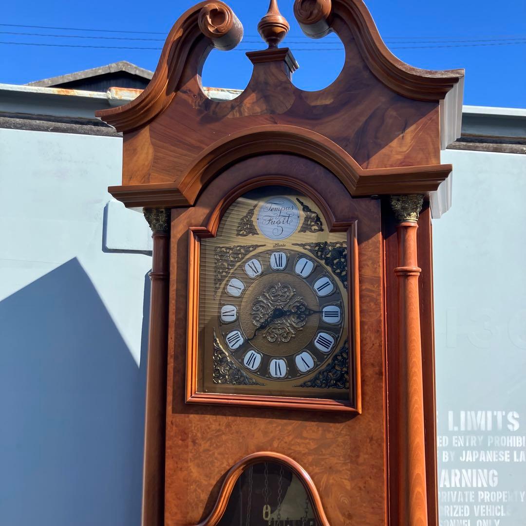 Laurisドイツ製アンティーク tempus fugit ホールクロック柱時計