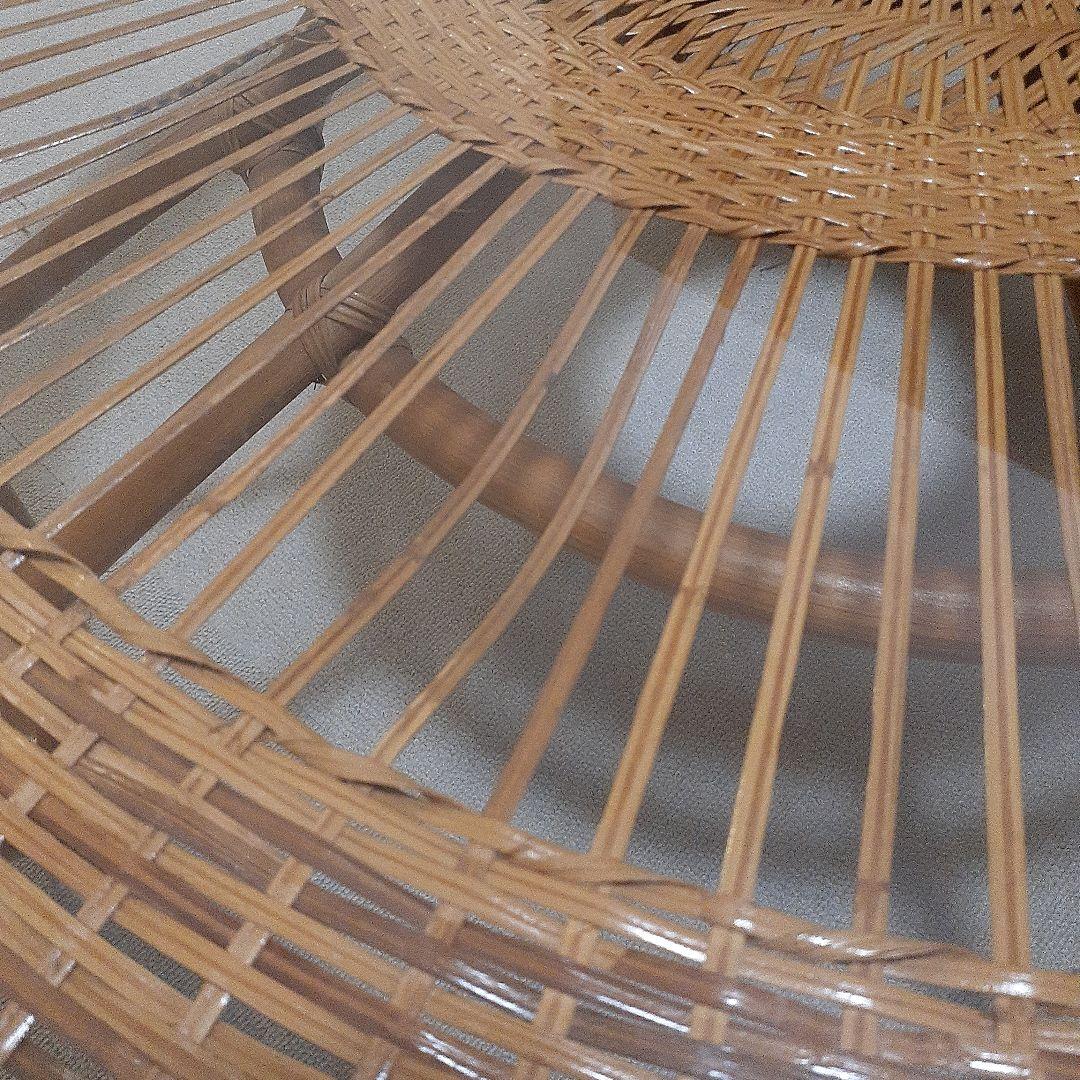 レトロ＊ラタンガラス テーブル