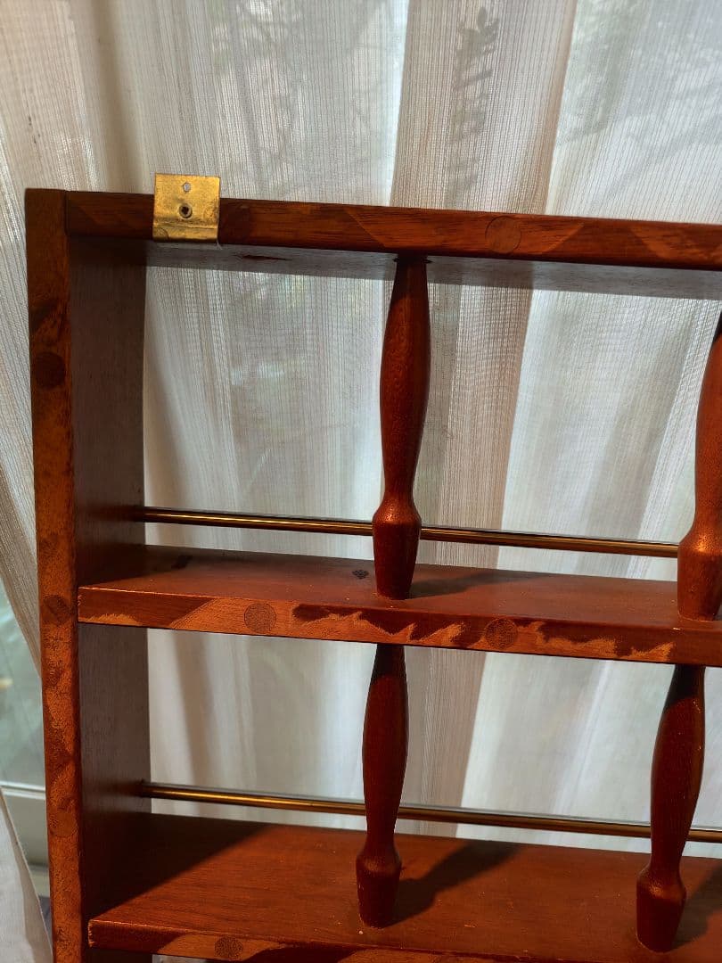 ③昭和レトロ ヴィンテージ アンティーク 北欧家具 壁掛け 収納棚 木製　ラック