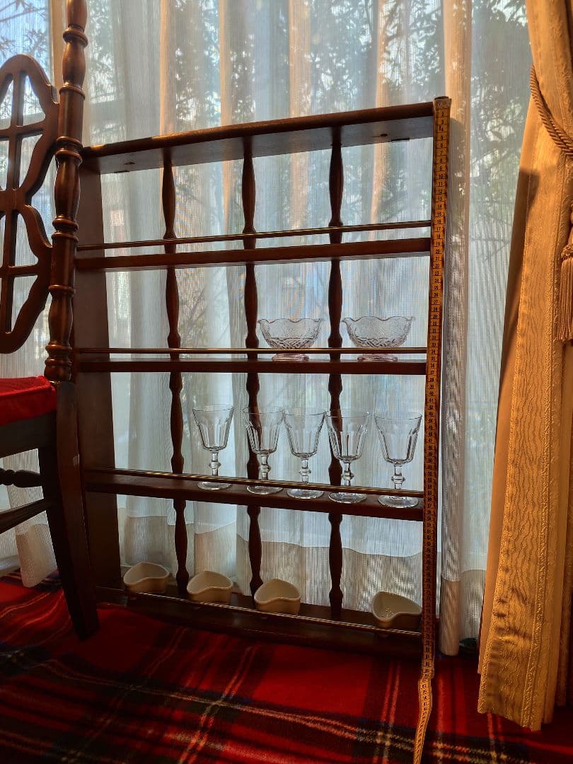 ③昭和レトロ ヴィンテージ アンティーク 北欧家具 壁掛け 収納棚 木製　ラック