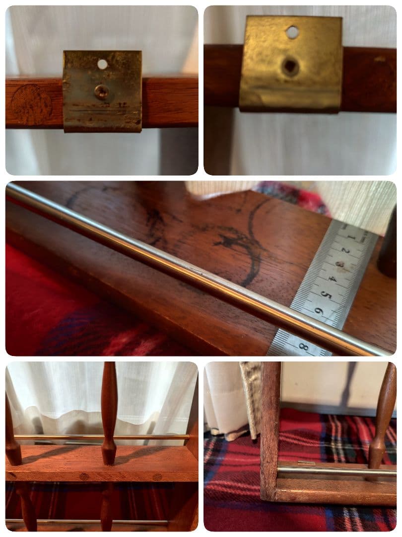 ③昭和レトロ ヴィンテージ アンティーク 北欧家具 壁掛け 収納棚 木製　ラック