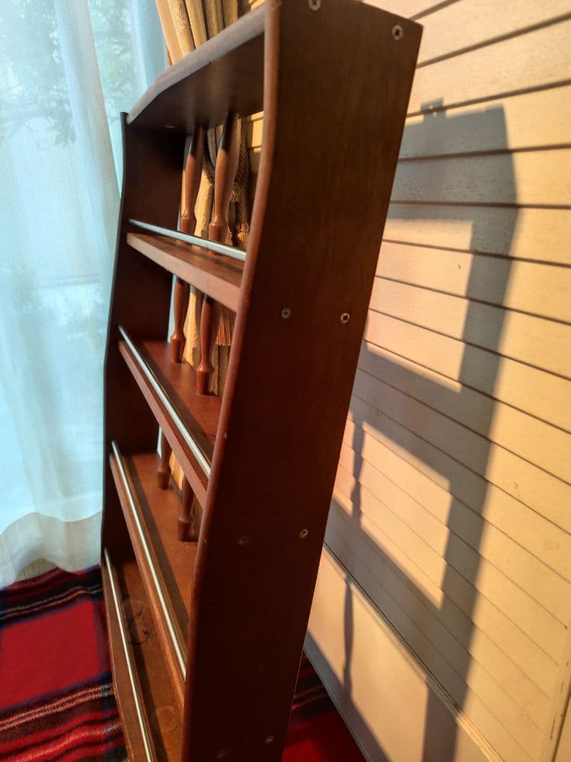 ③昭和レトロ ヴィンテージ アンティーク 北欧家具 壁掛け 収納棚 木製　ラック