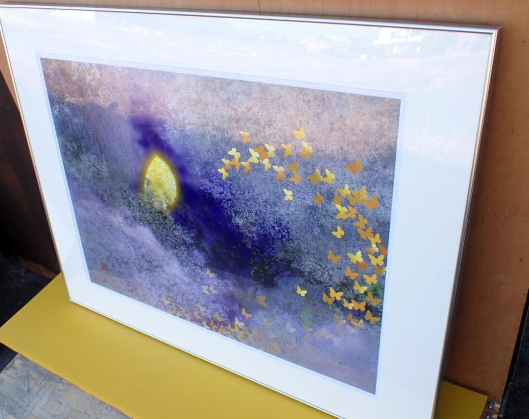 【未使用】夜像1 MO全紙 版画 額装付き NS LINE NS-03 MO判