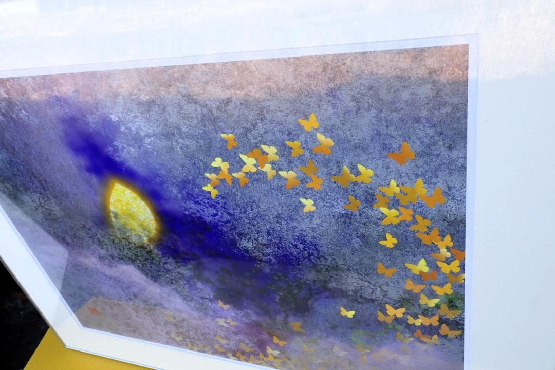 【未使用】夜像1 MO全紙 版画 額装付き NS LINE NS-03 MO判