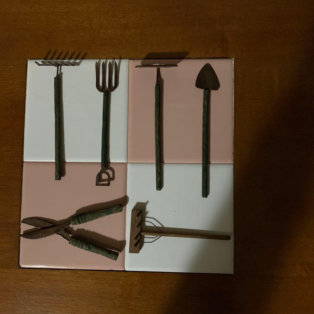 カントリー雑貨　ガーデン雑貨　花台　アイアン　ミニチュア雑貨