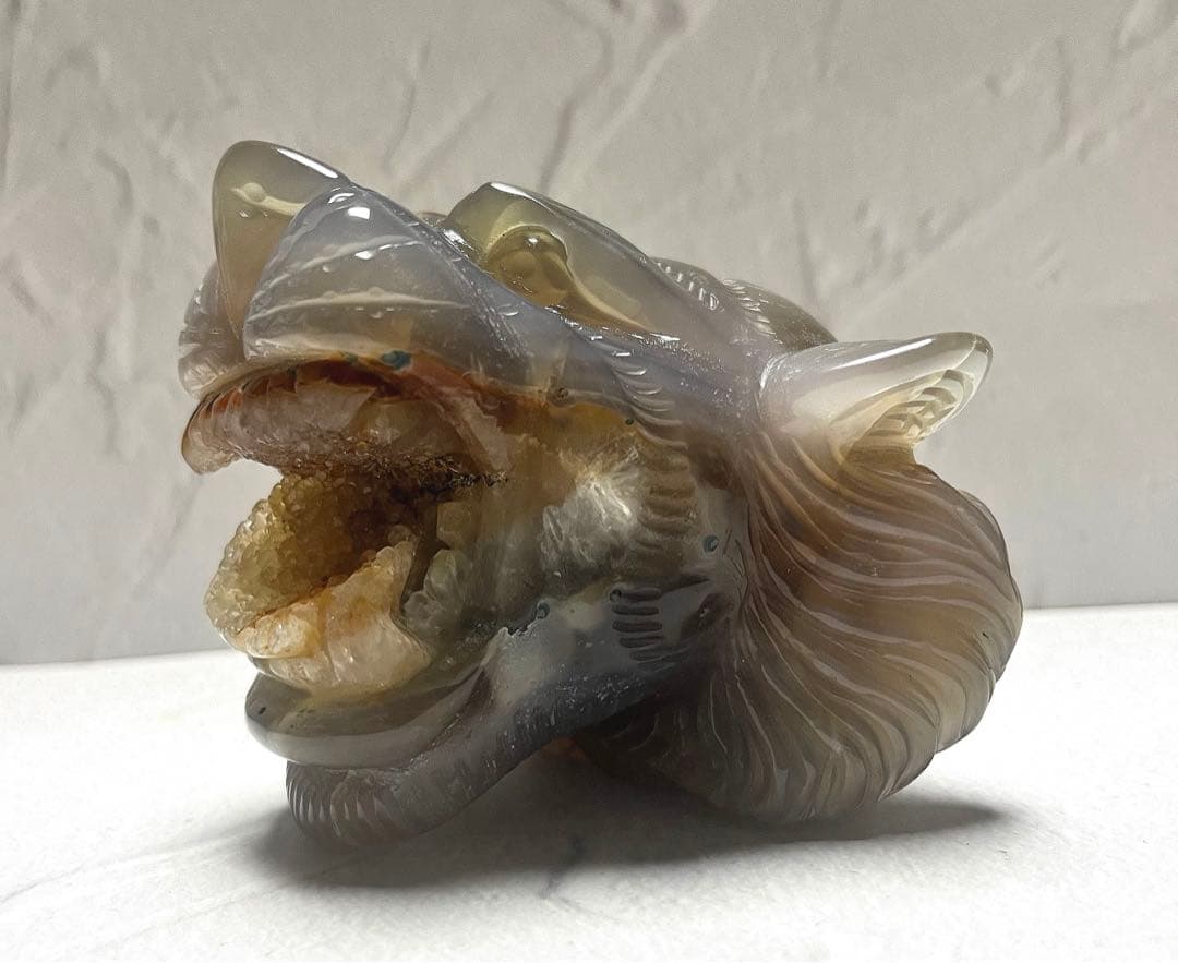 最終値下 メノウ トラ 560g 瑪瑙の虎 彫刻 - メルカリ