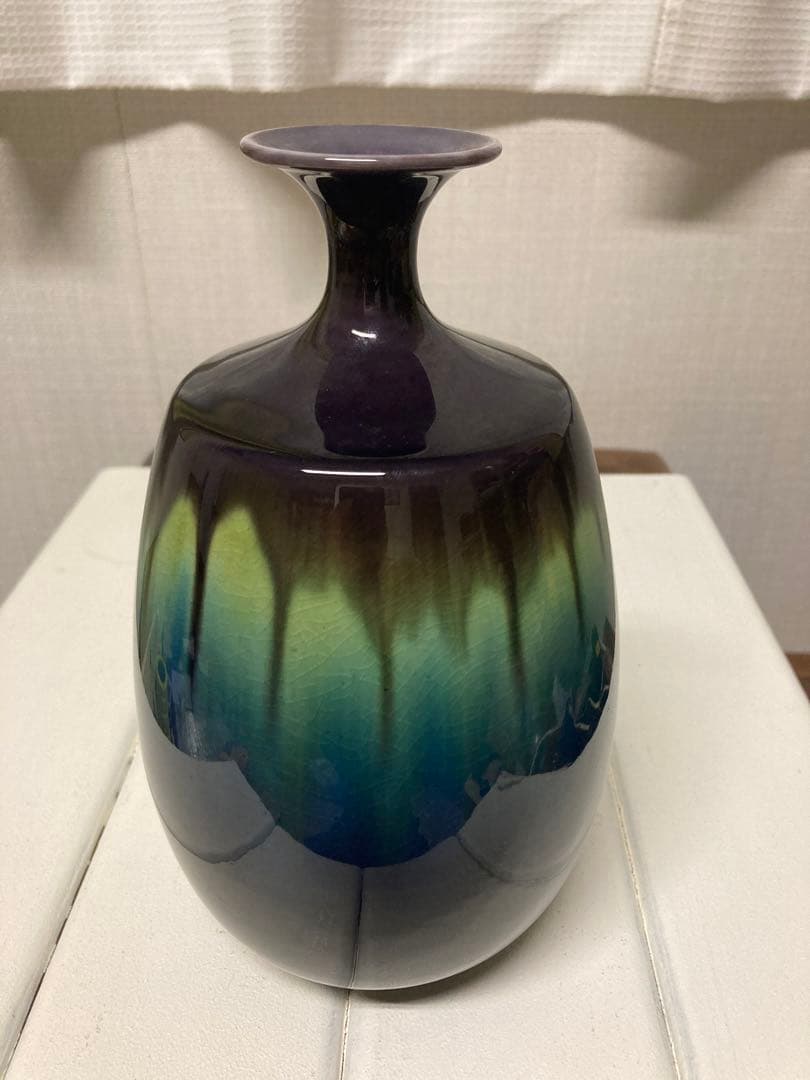 九谷　人間国宝　三代　徳田八十吉　（正彦）　壺　瓶　酒瓶　花入　花器　花瓶