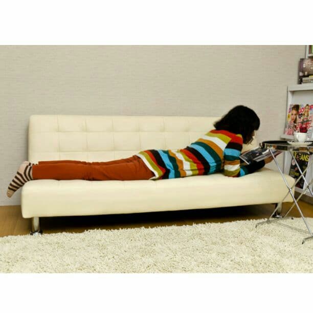 コンパクトソファーベッド  ホワイト