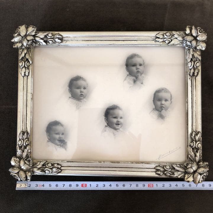 フランスアンティーク　木製フォトフレーム　額縁