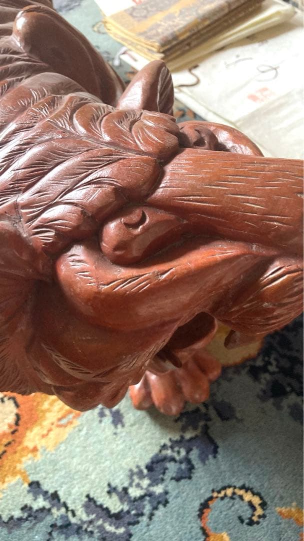 【縁起物！レア商品】虎　一刀彫り　全長120センチ 大型