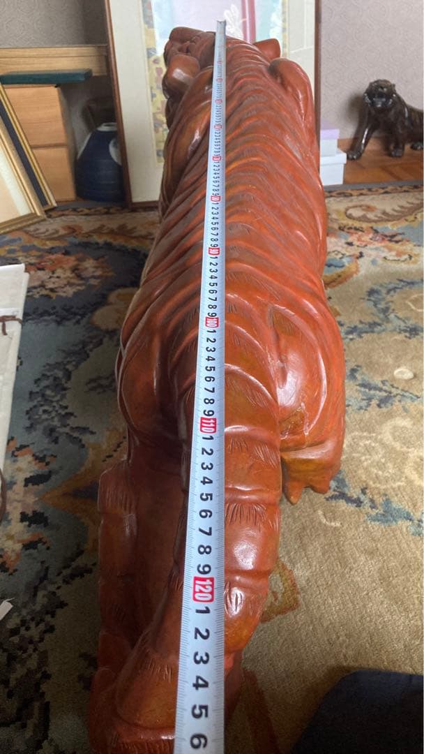 【縁起物！レア商品】虎　一刀彫り　全長120センチ 大型