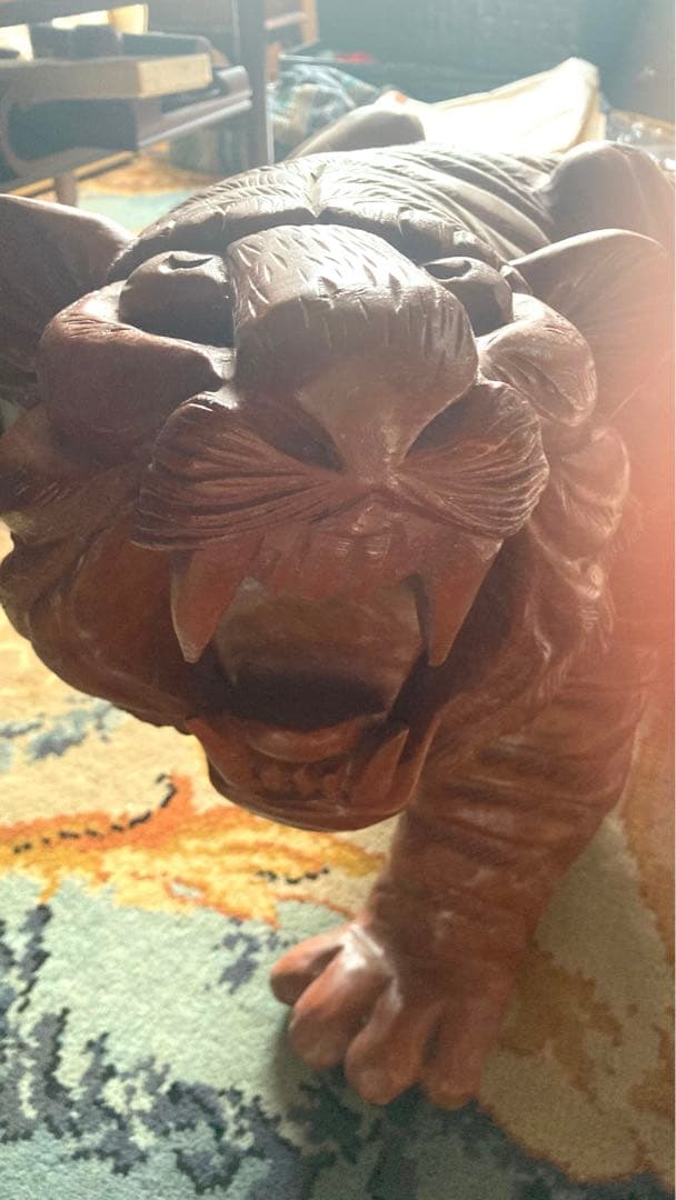 【縁起物！レア商品】虎　一刀彫り　全長120センチ 大型