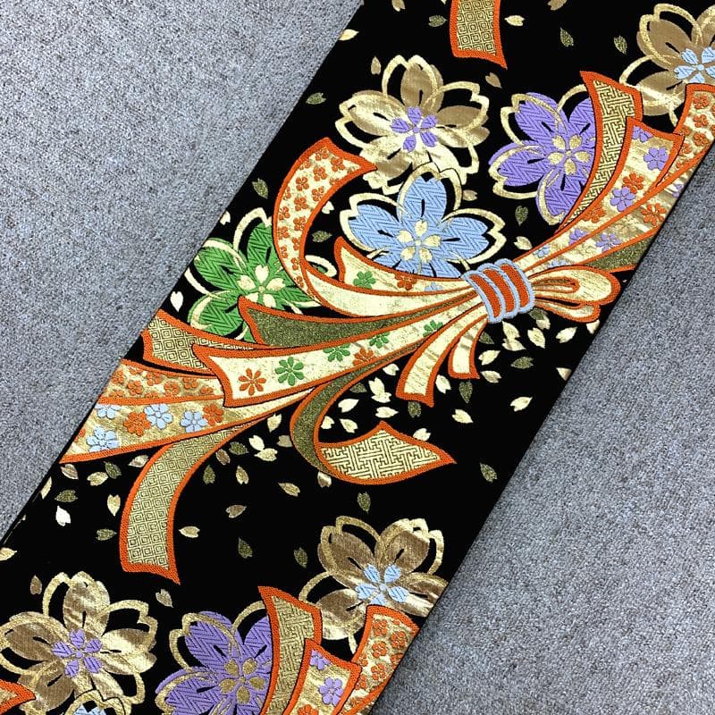 602ag24□七五三 七歳 女児 着物&袋帯 金彩 梅 楓 菊□美品