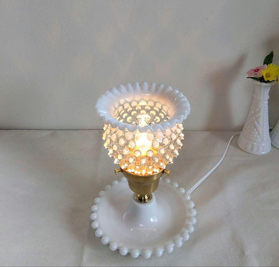 美 フェントン フレンチオパールセント クリンプシェードランプ