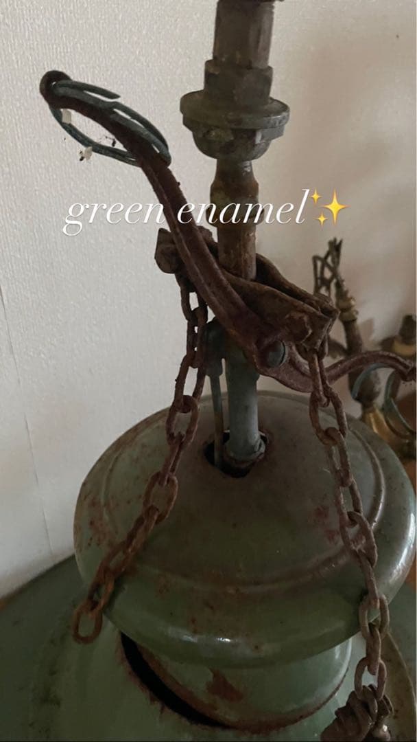 *️⃣プロフ必読 ❣️イギリス アンティーク ホーロー ランプ