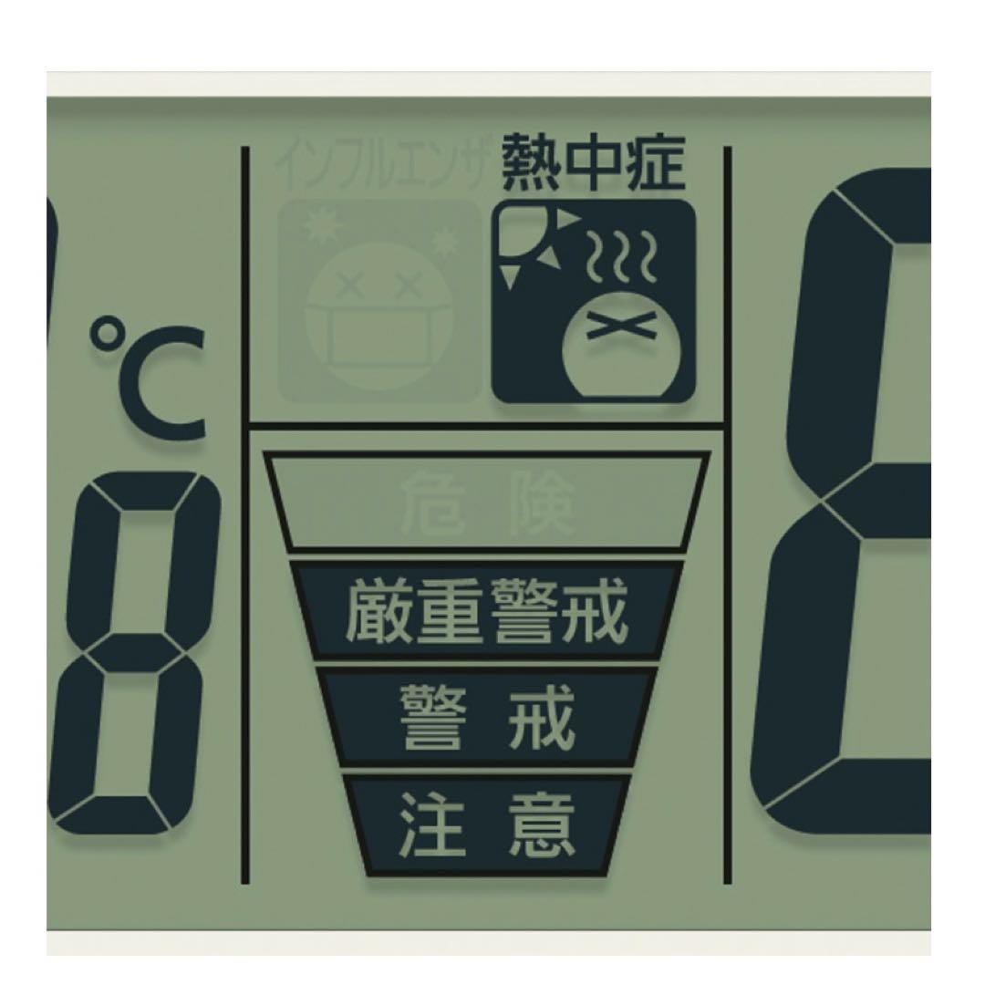 RHYTHM 電波掛時計4FY618-019 温湿度・警告表示・カレンダー機能付