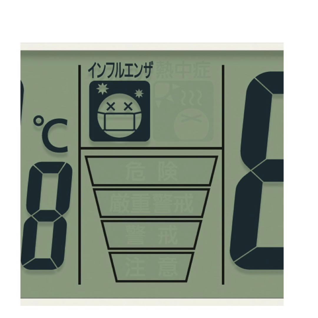 RHYTHM 電波掛時計4FY618-019 温湿度・警告表示・カレンダー機能付