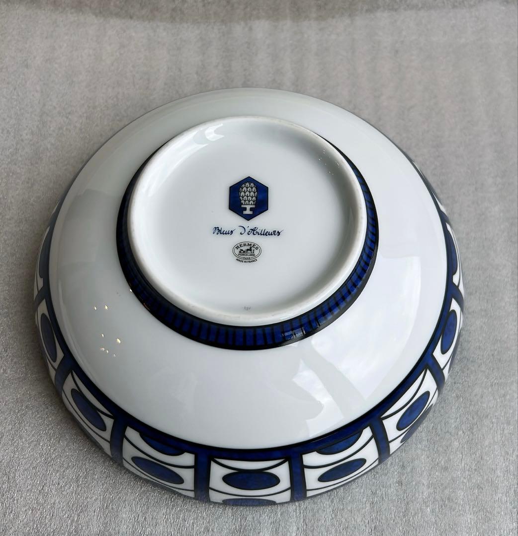HERMES ブルー ダイユール サラダボウル