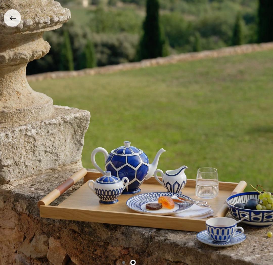 HERMES ブルー ダイユール サラダボウル