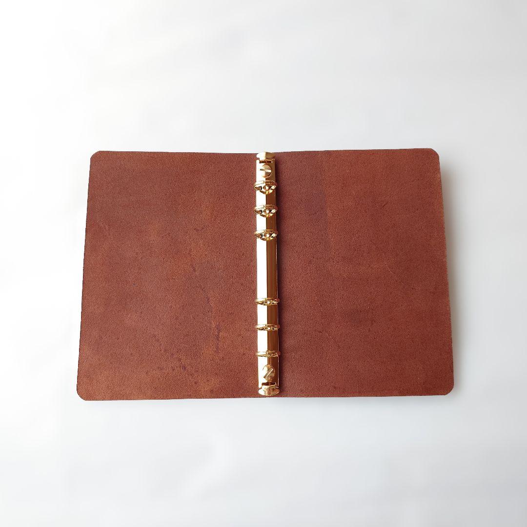 レザーシステム手帳 バイブルサイズ 【ハンドメイド】