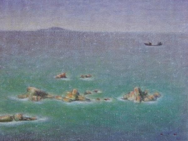 牛島憲之、天草の海、希少な額装用画集より、美品、新品額装付 送料