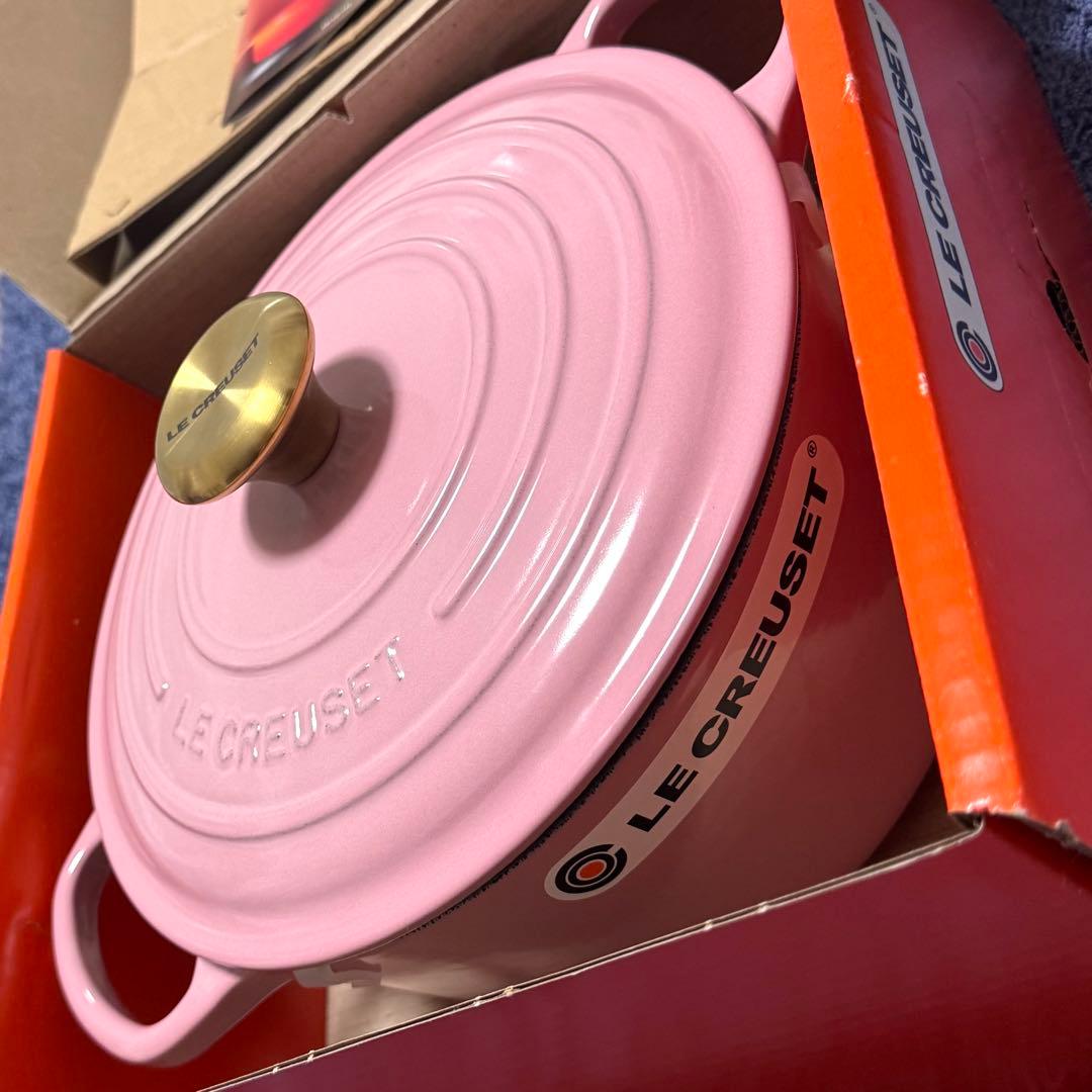 LE CREUSET 新品 フレンチローズ ルクルーゼ ココットロンド ピンク