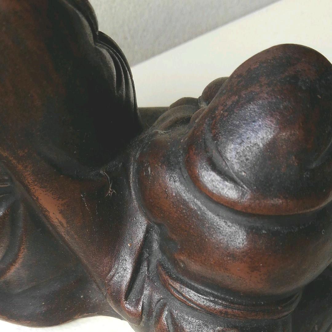 備前　布袋さんと大黒さんの置物