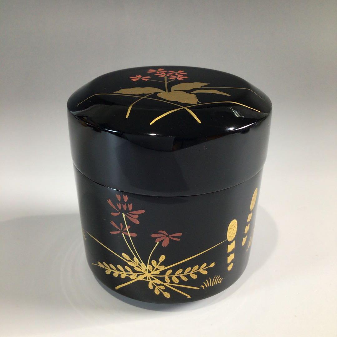 Ｐ７８０　棗　4点揃　『蒔絵師　中村湖彩作』『四季棗』　共箱　茶道具