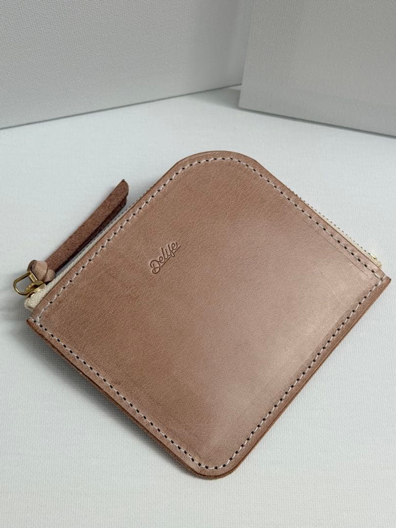 【新品未使用】　DELIFE デライフ　コンパクト　財布　L Wallet 本革