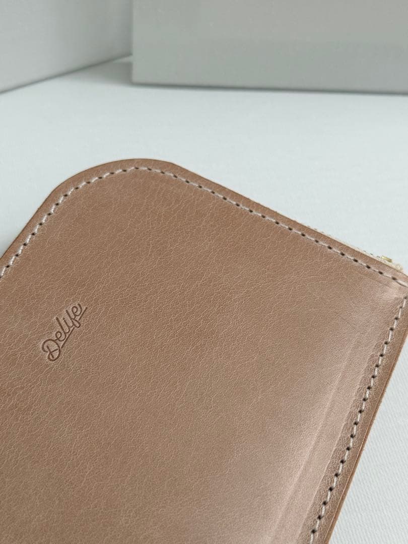 【新品未使用】　DELIFE デライフ　コンパクト　財布　L Wallet 本革