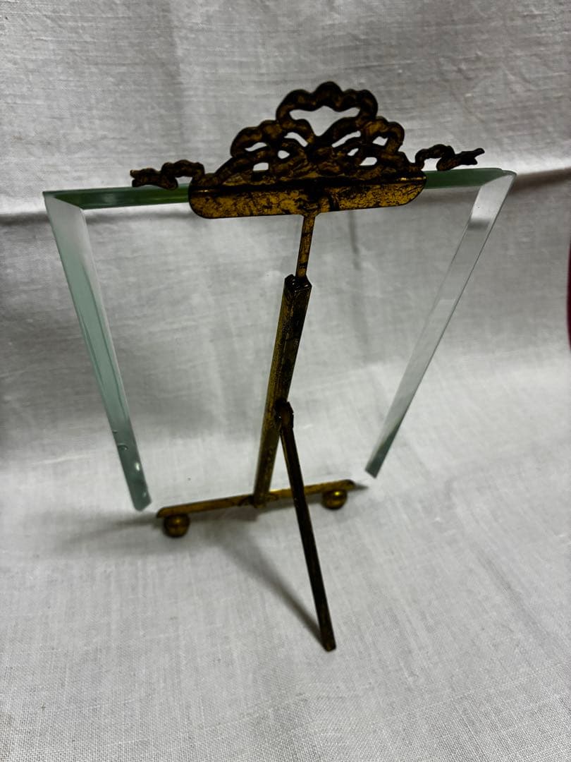 フランスヴィンテージ　ガラス　フォトスタンド