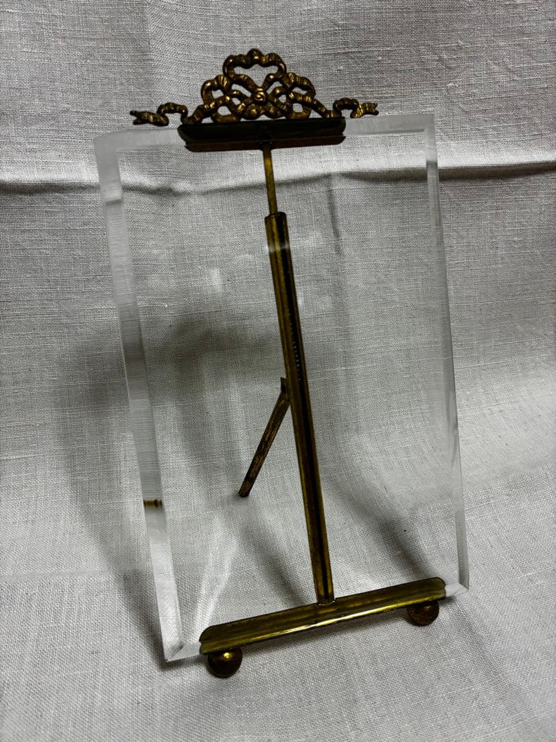 フランスヴィンテージ　ガラス　フォトスタンド