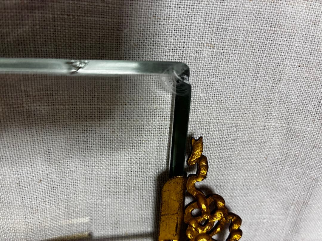 フランスヴィンテージ　ガラス　フォトスタンド