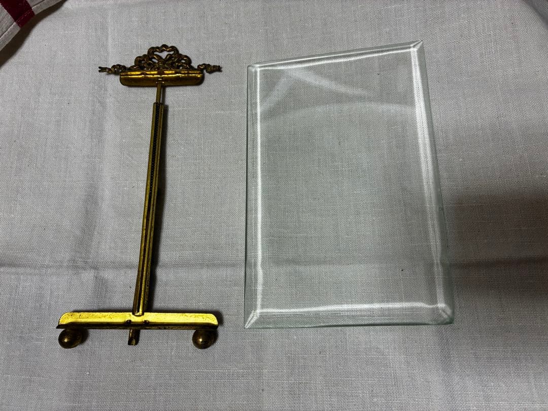 フランスヴィンテージ　ガラス　フォトスタンド