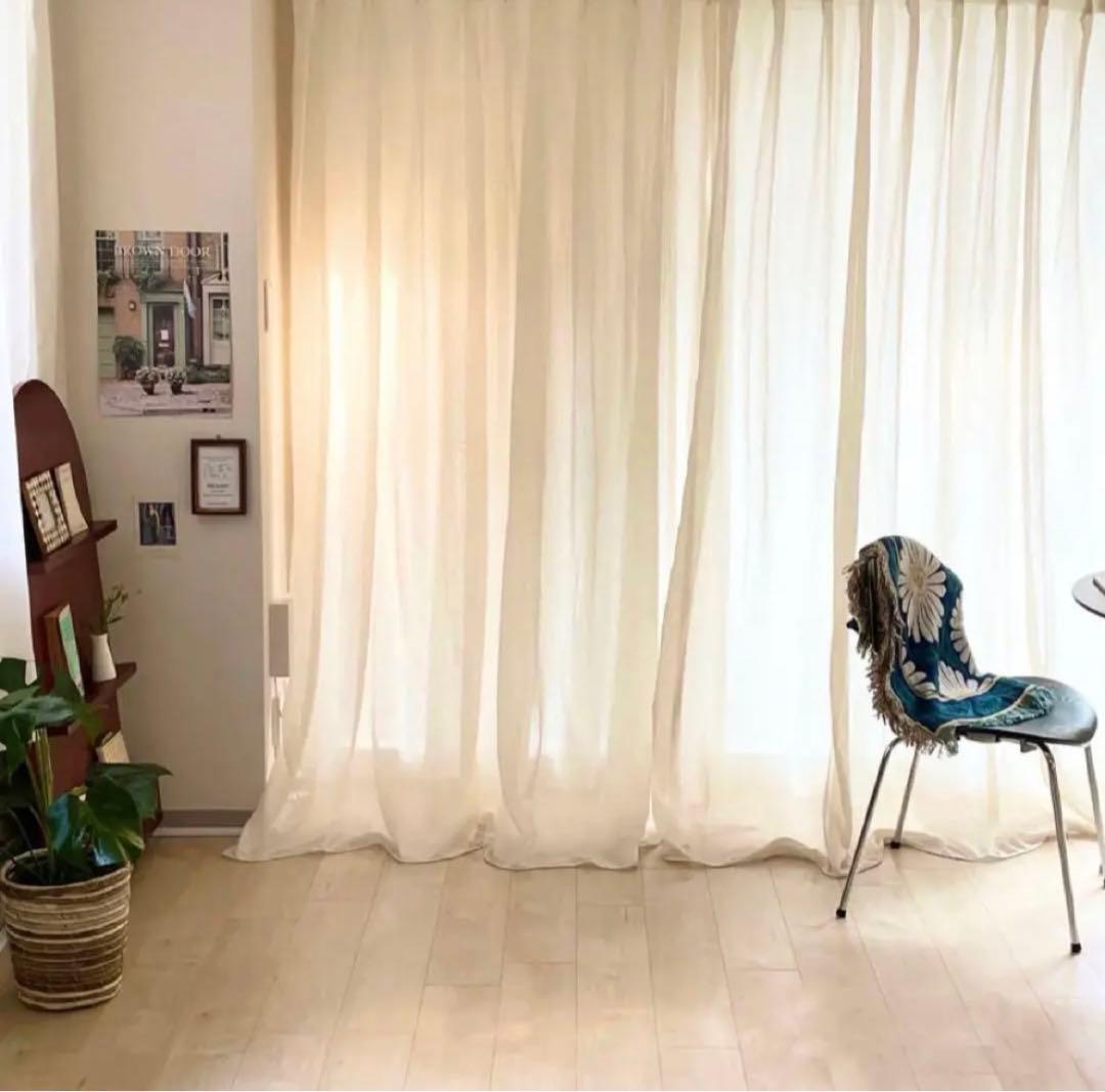 little rooms カラーシフォンカーテン 150×200 2倍ひだ - メルカリ