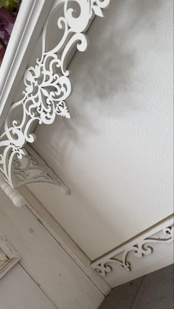 ムニュムニュ シェルフ 棚 薔薇 モチーフ シャビー シャビーシック