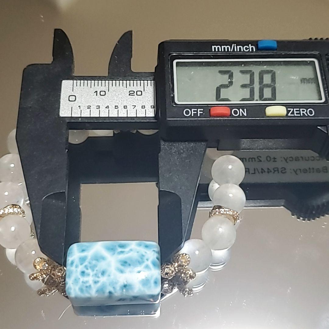 ラリマー ロイヤル ブルームーンストーン ペリステライト デザイン ブレスレット