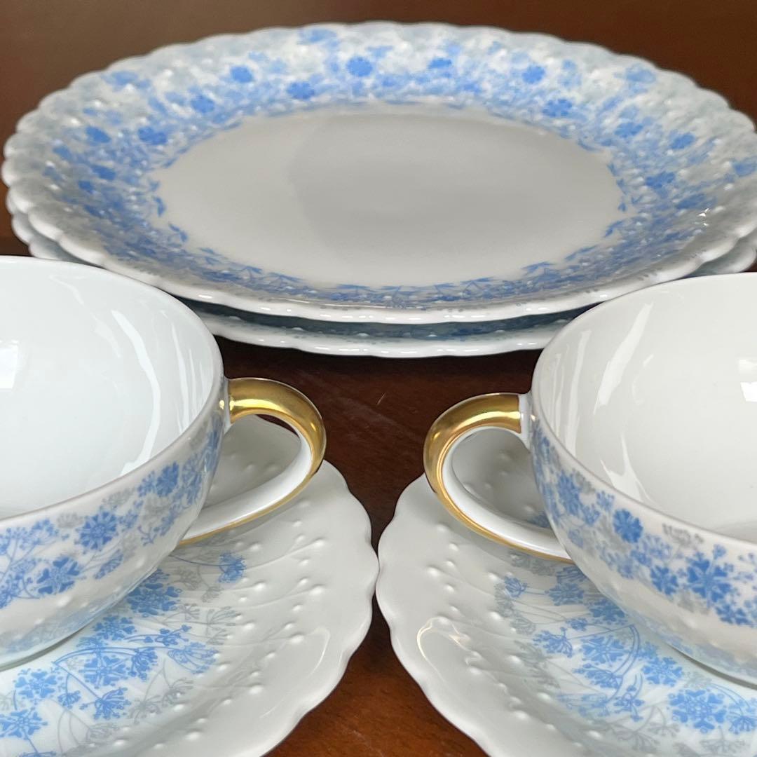 美品】リモージュ（ジョルジュ・ボワイエ）☆リビエラブルー☆トリオ