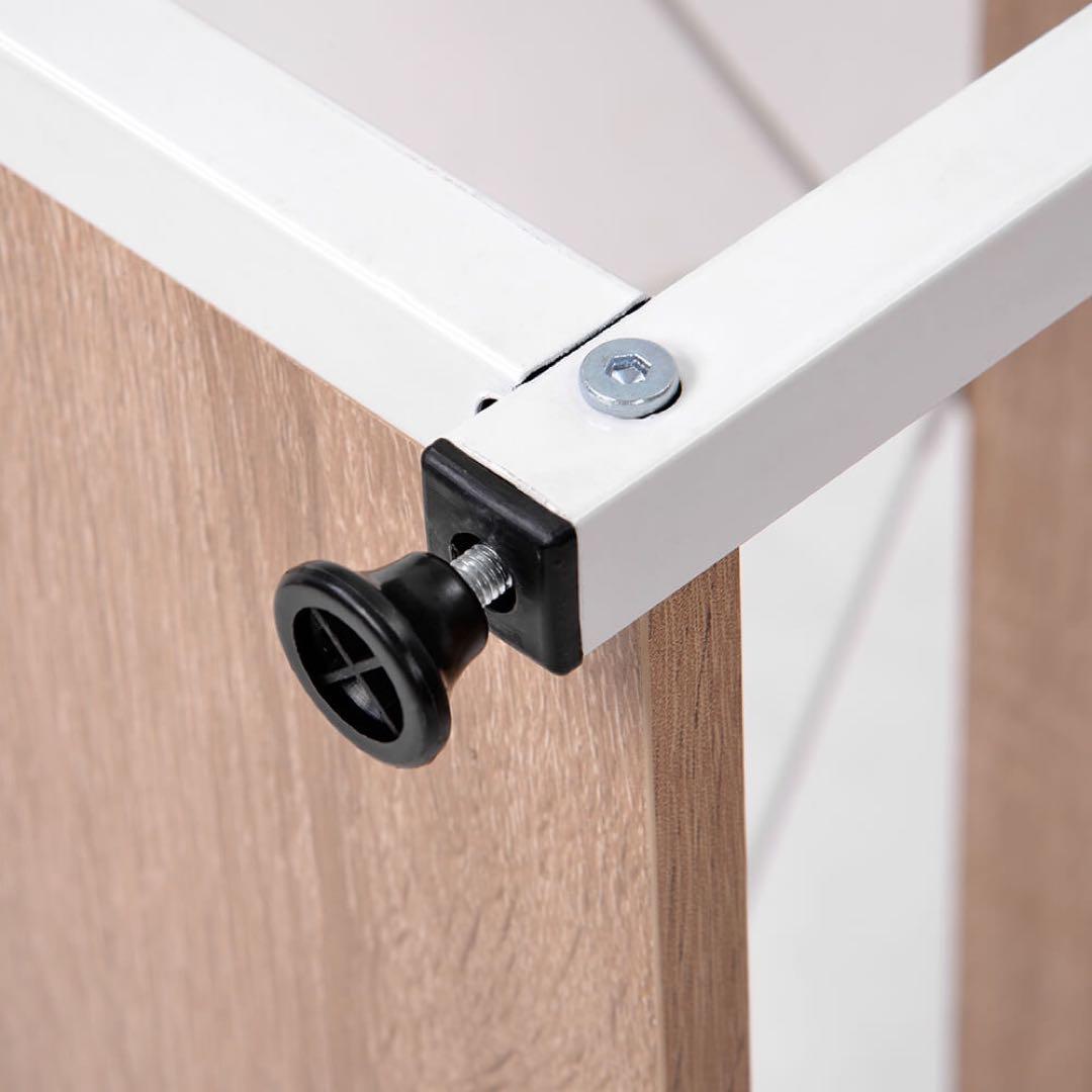 パソコンデスク  勉強机 L字 2段ラック付 デスク木製  ナチュラル