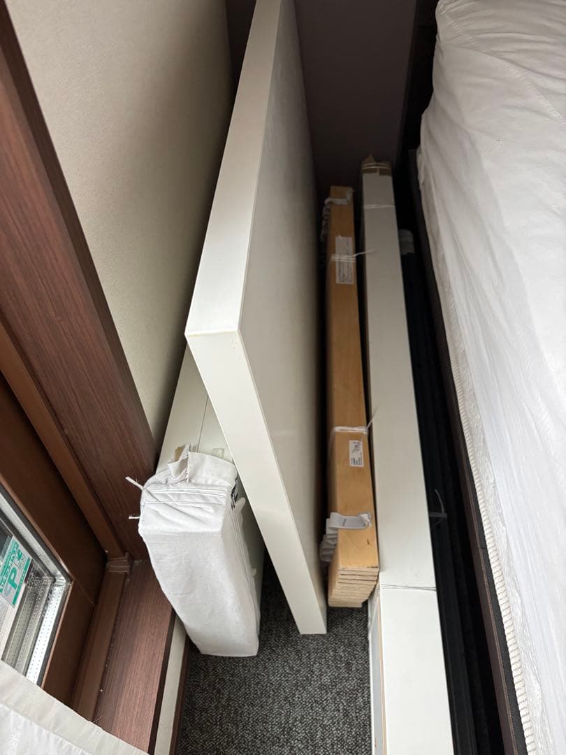 引き取り限定 IKEA MALM ベッドフレーム ホワイト セット