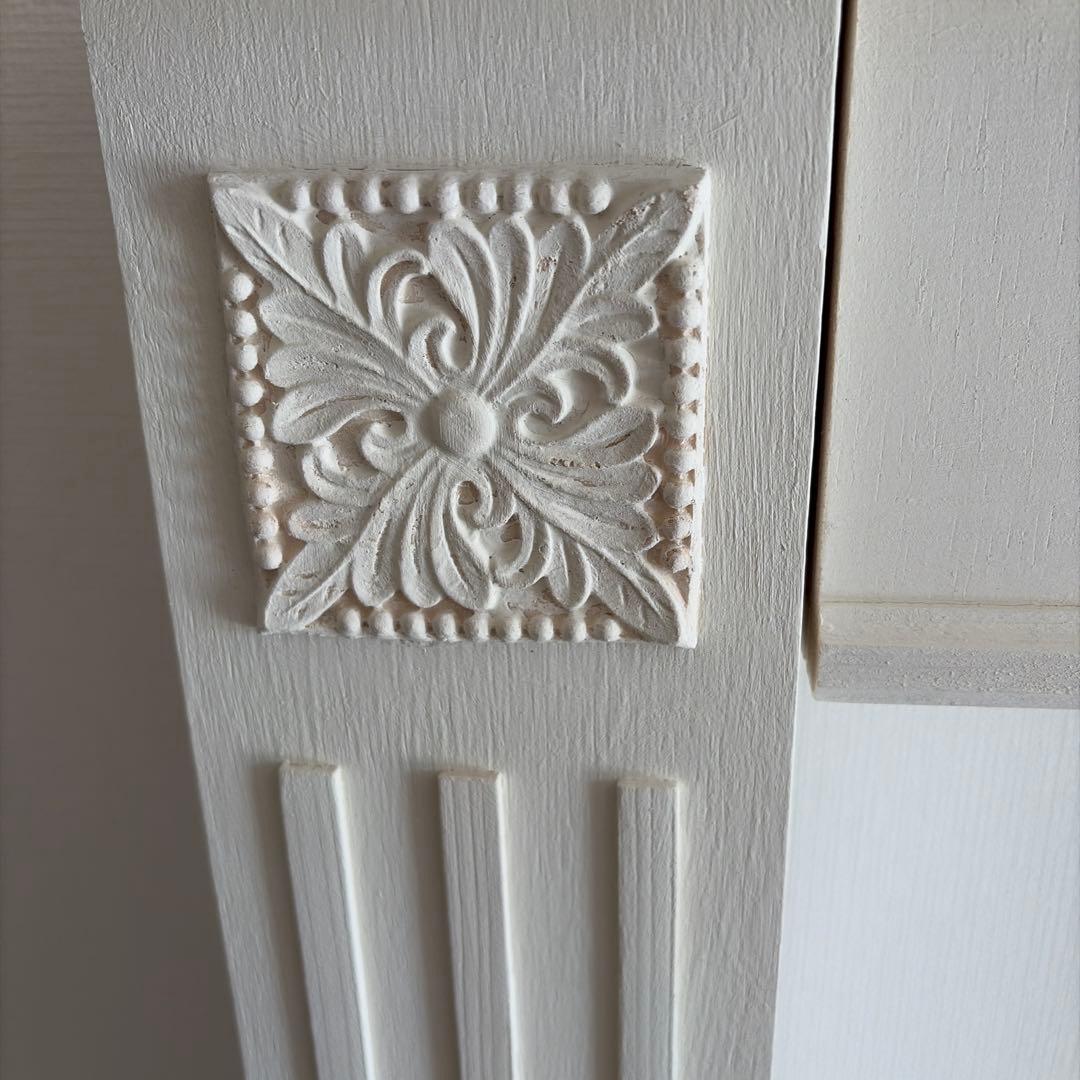 アンティーク調 マントルピース ミルキーホワイト 幅80cmたのメル便発送