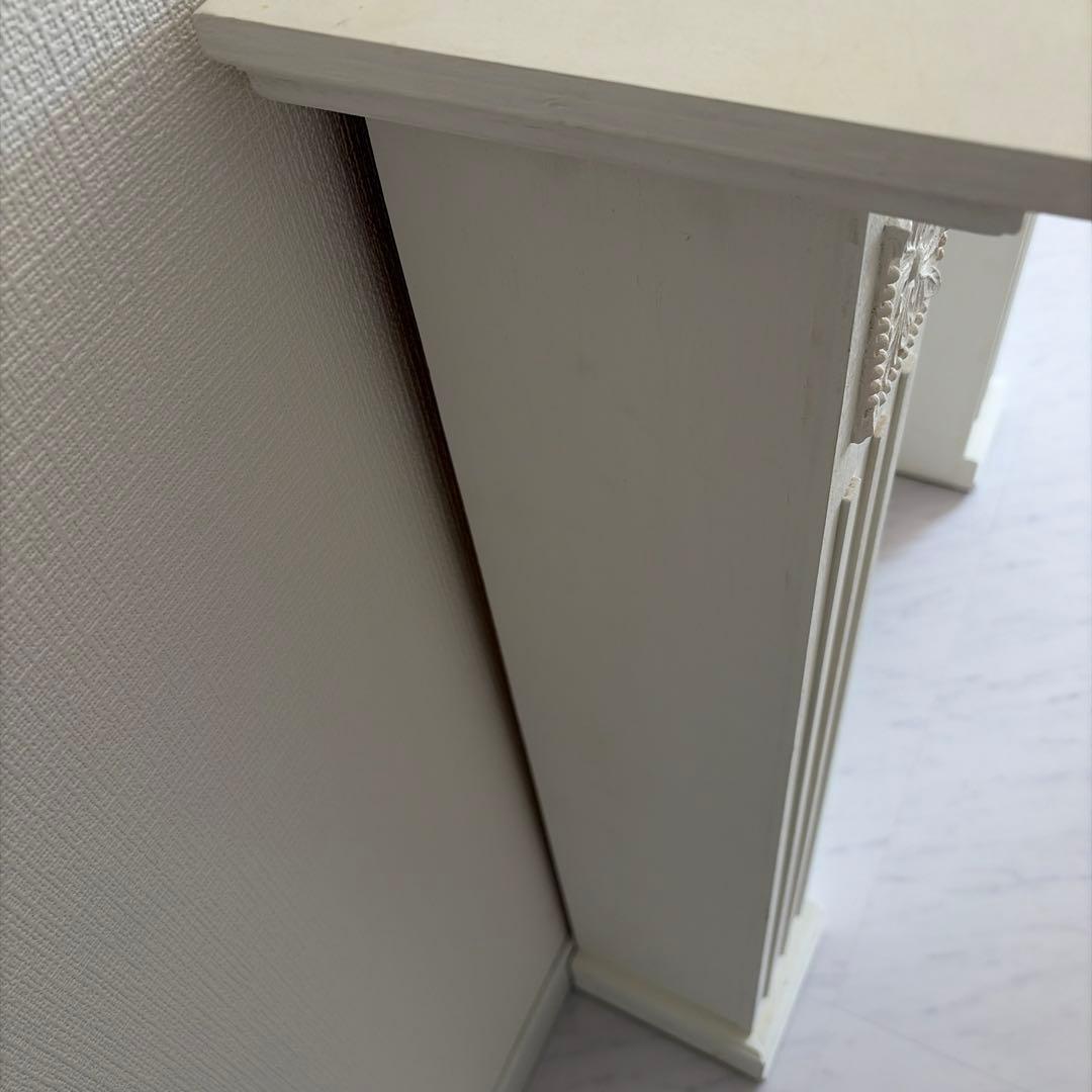アンティーク調 マントルピース ミルキーホワイト 幅80cmたのメル便発送